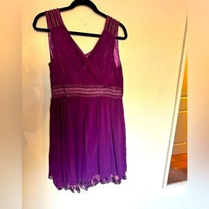 Purple sleeveless dress